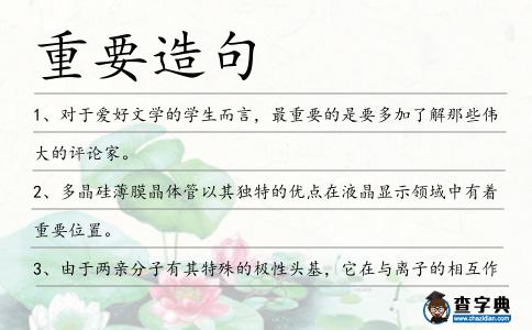 重要造句