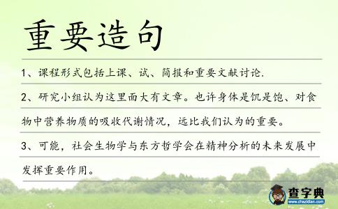 重要造句