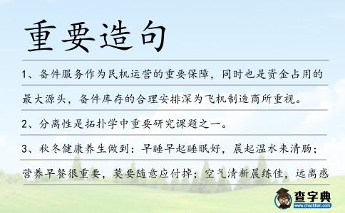 重要造句