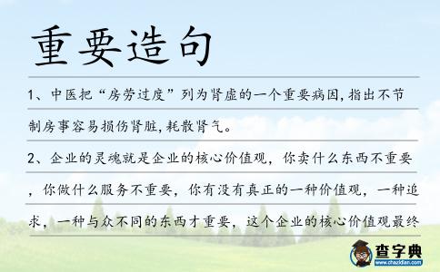 重要造句
