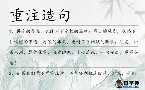 重注造句