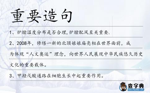 重要造句