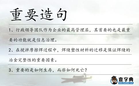 重要造句
