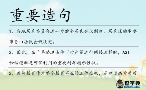 重要造句