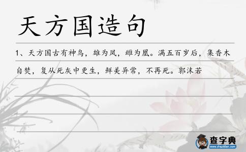 天方國造句