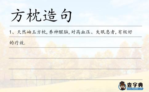 方枕造句