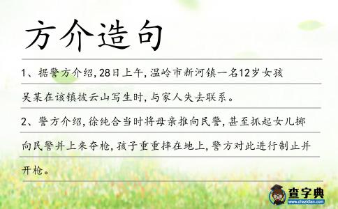 方介造句
