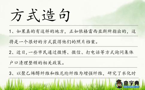 方式造句