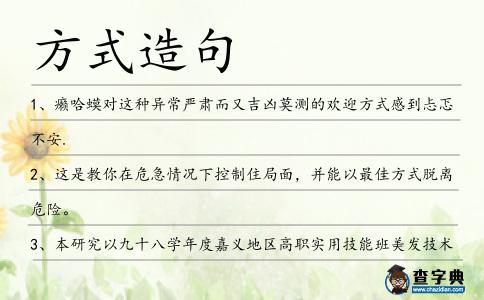 方式造句