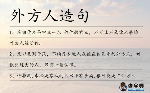 外方人造句