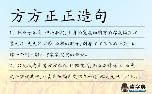 方方正正造句
