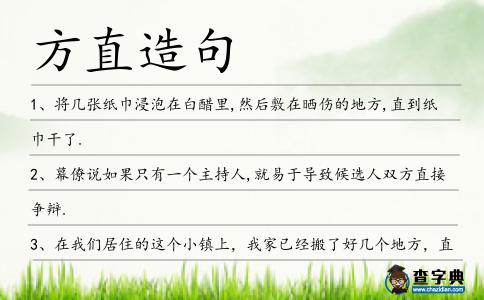 方直造句