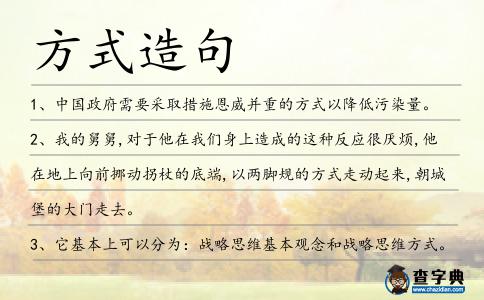 方式造句