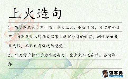 上火造句