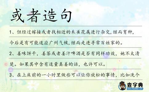 或者造句