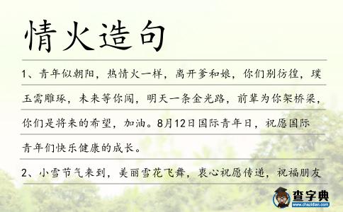 情火造句