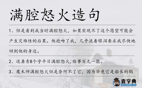 滿腔怒火造句