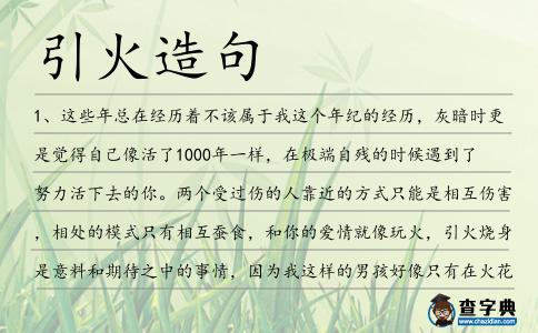 引火造句