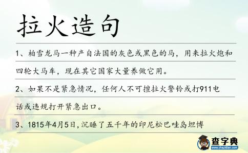 拉火造句