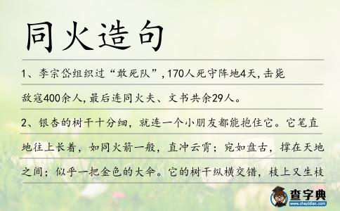同火造句