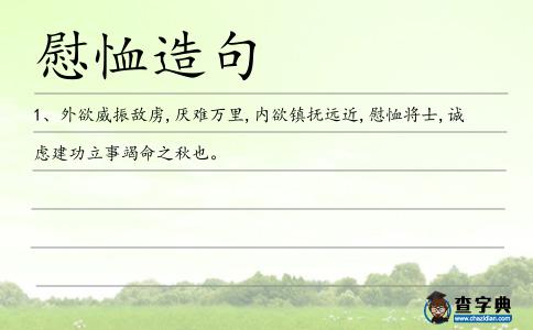 慰恤造句
