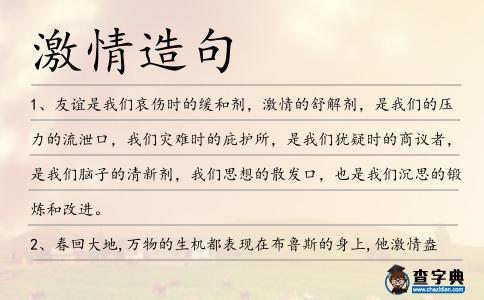 激情造句