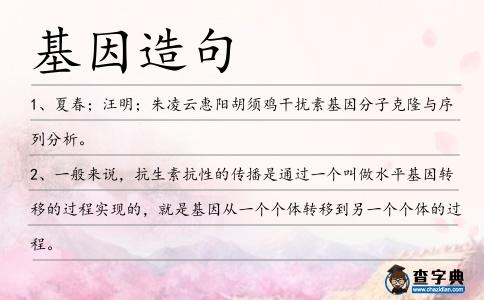 基因造句