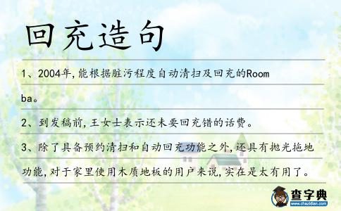 回充造句