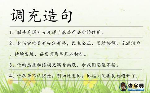 調(diào)充造句