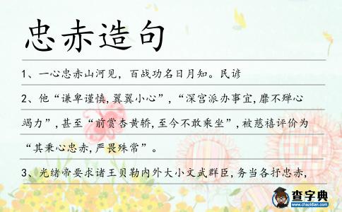 忠赤造句