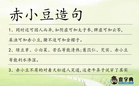 赤小豆造句