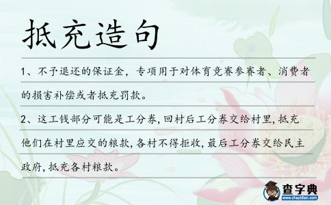抵充造句
