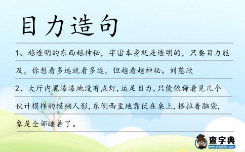 目力造句
