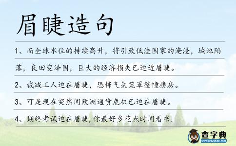 眉睫造句