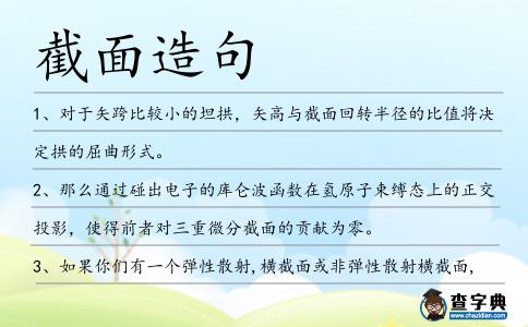 截面造句
