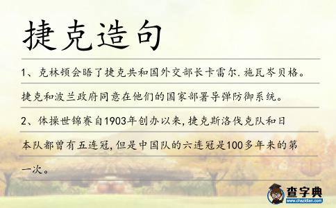 捷克造句