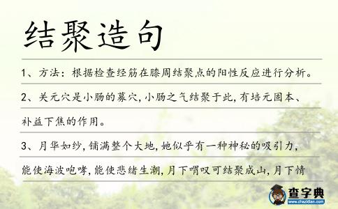 結聚造句