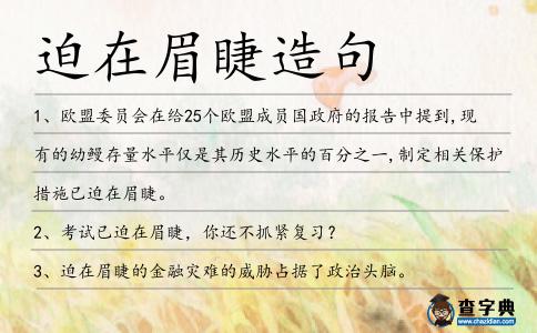 迫在眉睫造句