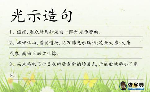 光示造句