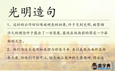 光明造句