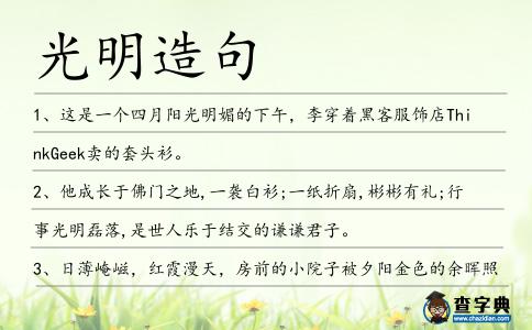 光明造句