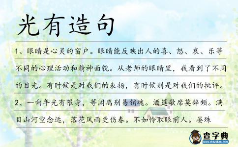 光有造句