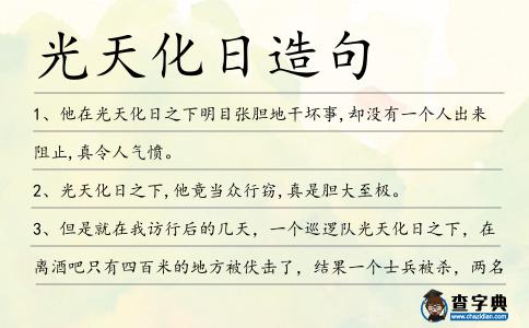 光天化日造句
