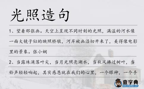 光照造句