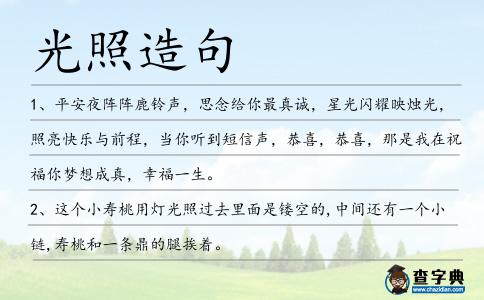 光照造句