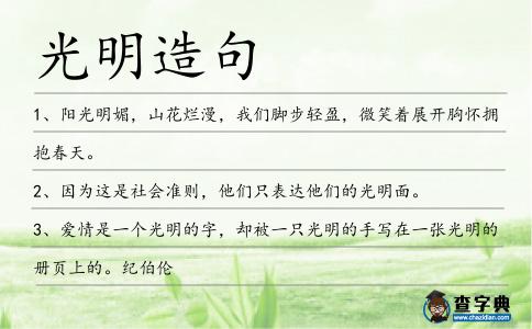 光明造句