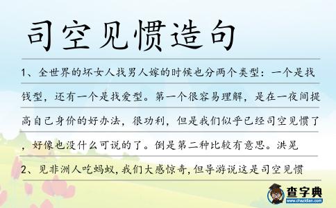 司空見慣造句