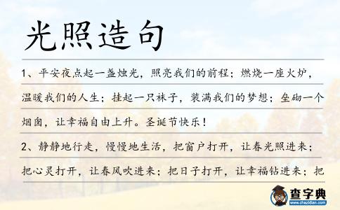 光照造句