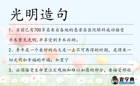 光明造句
