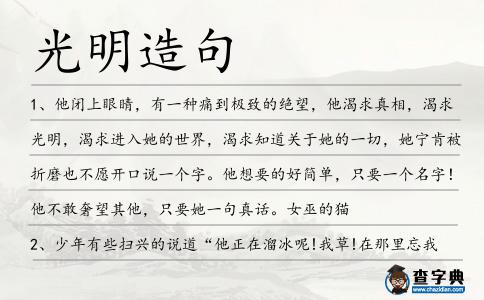 光明造句